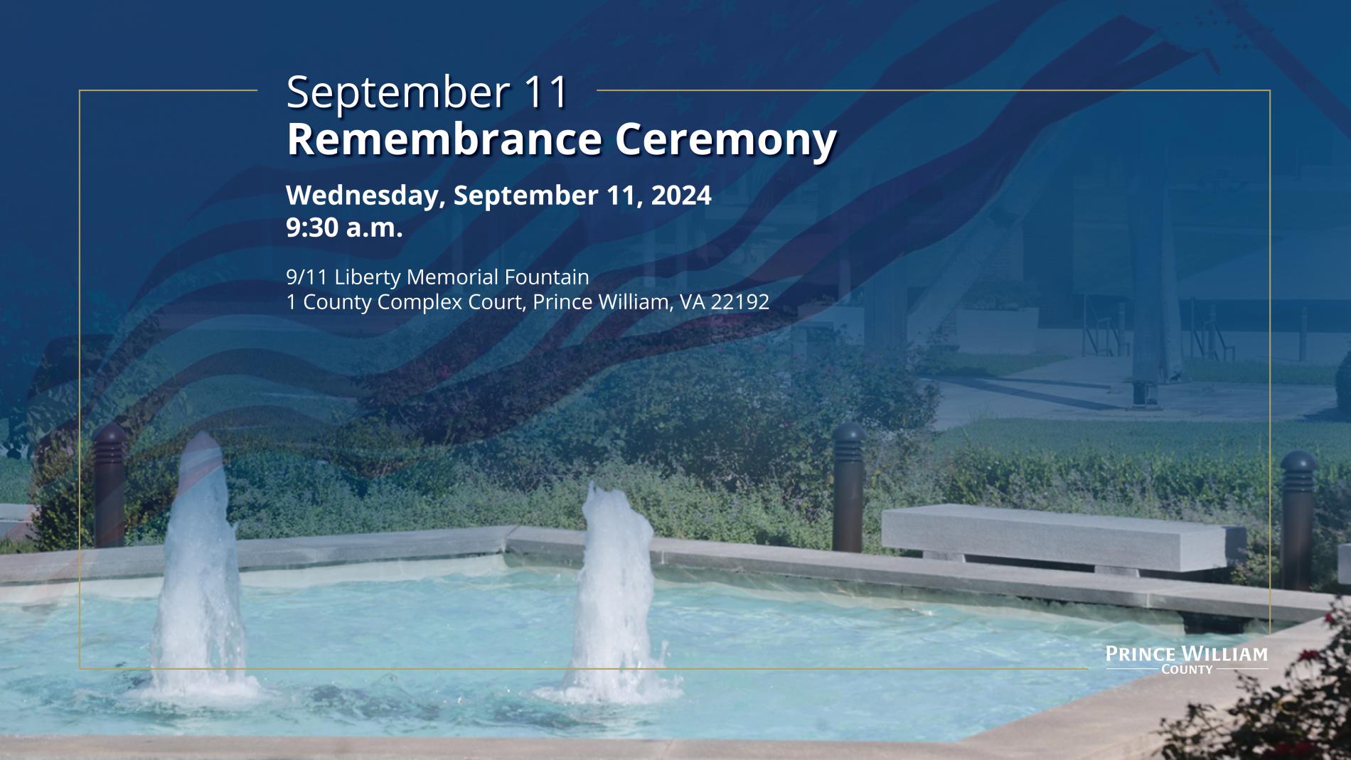 September 11 Remembrance Ceremony save the date