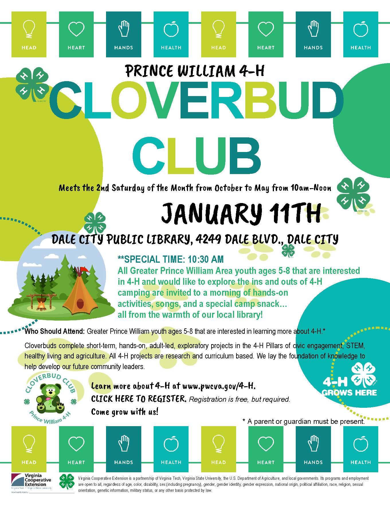 Prince William 4-H 2025 January Cloverbud Club