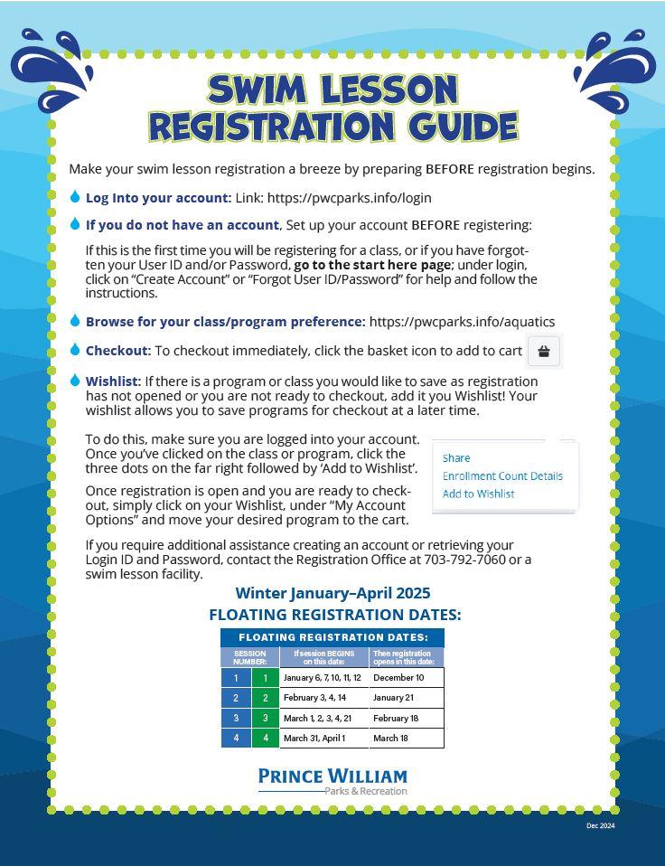 Swim Lesson Registration Guide 120924