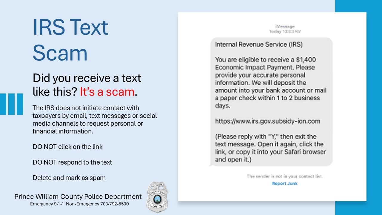 IRS Text Scam